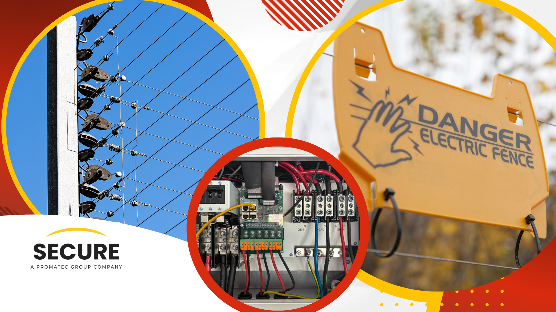 Electric fence protecting perimeter wall